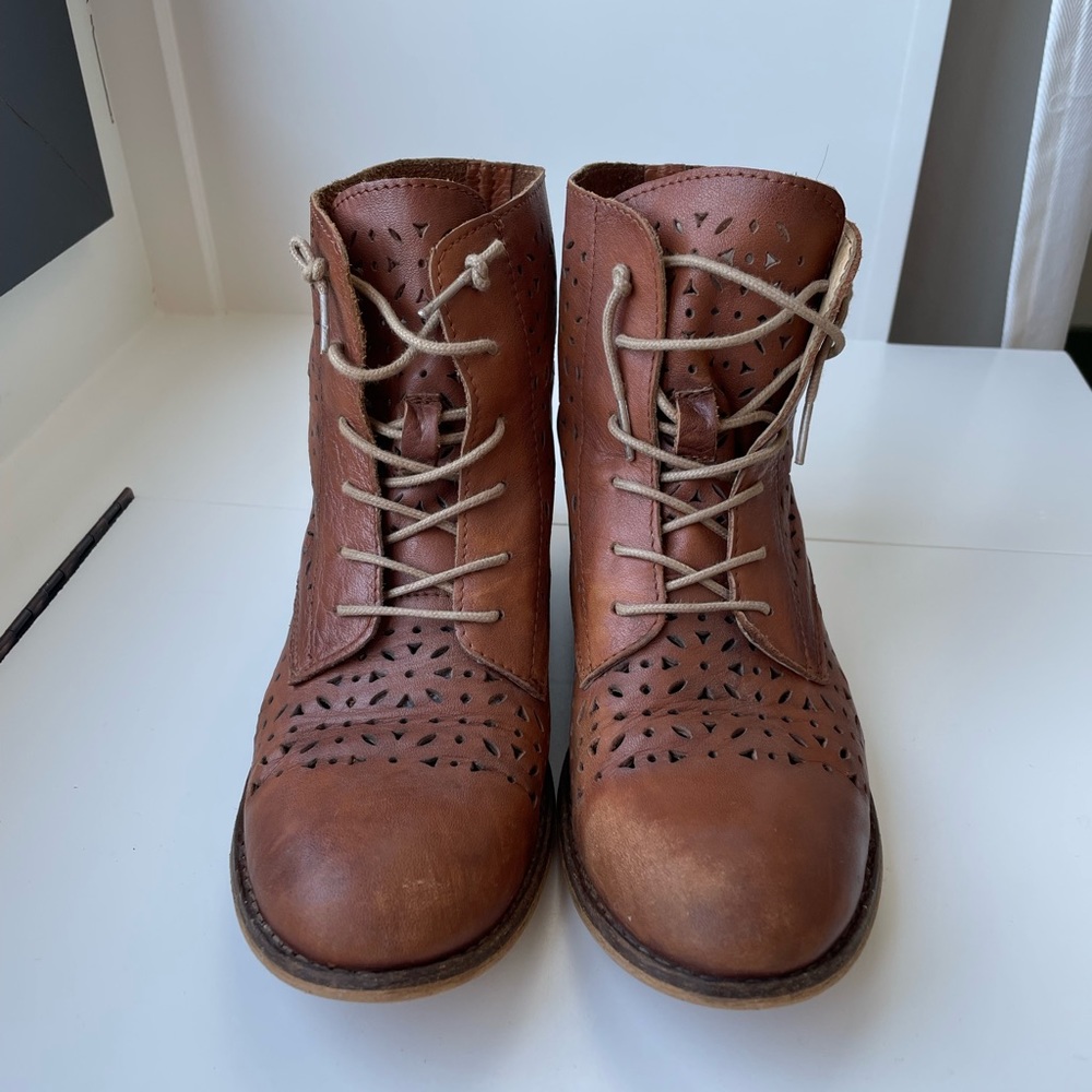 Fab leather cutout booties.